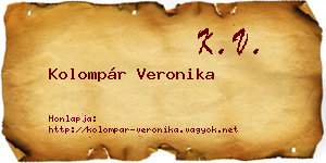 Kolompár Veronika névjegykártya