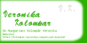 veronika kolompar business card